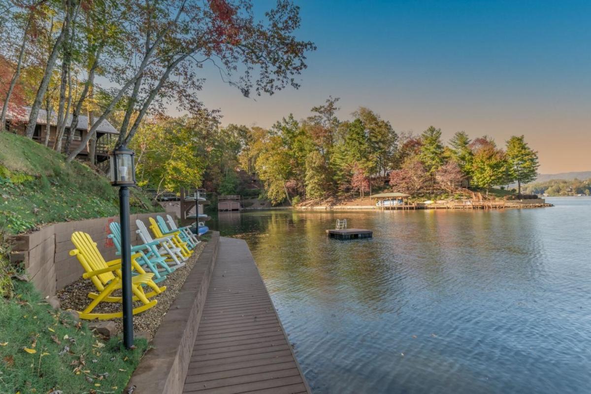 Russell'S Fort At White Oak Point: Historical Cabin On Lake Lure, Luxury, Direct Lake Access! Villa Exterior foto